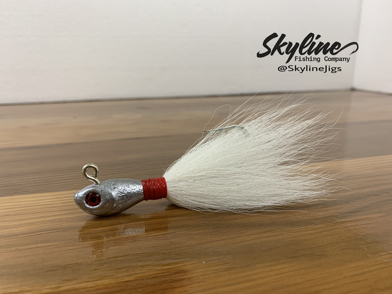 Hurricane Laughing Bucktail White, Fishing Jigs