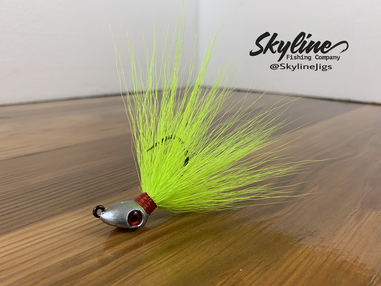 Minnow Bucktail Jigs 6oz Green 5 Pieces