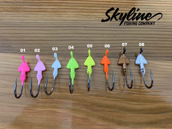 Skyline Flats Skimmer with Ribs Jig Heads colors