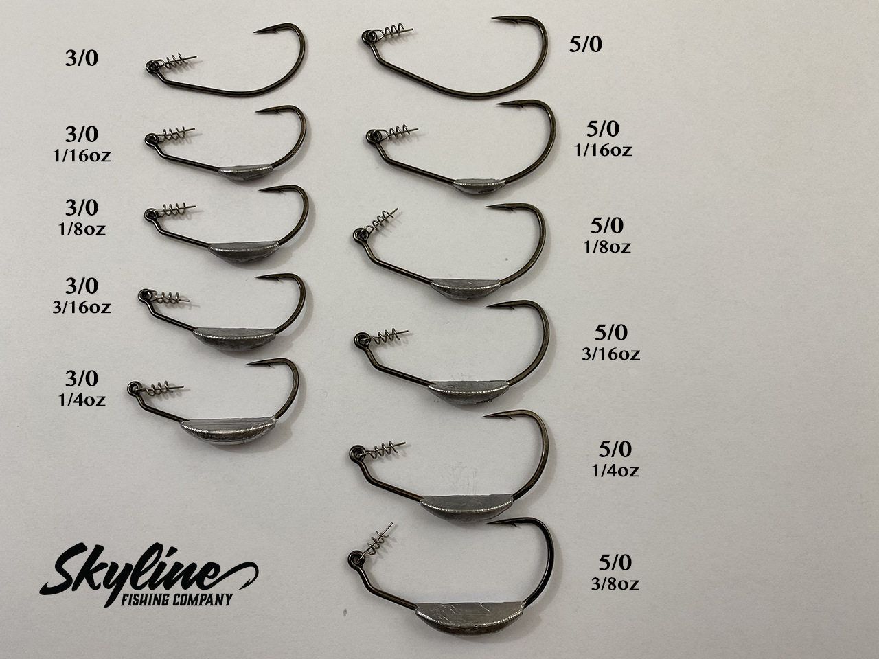 Skyline Weedless Weighted Hooks