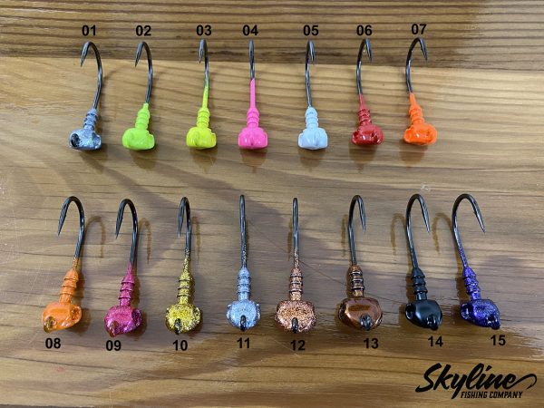 Skyline Standup with Ribs Jig Head Color Chart