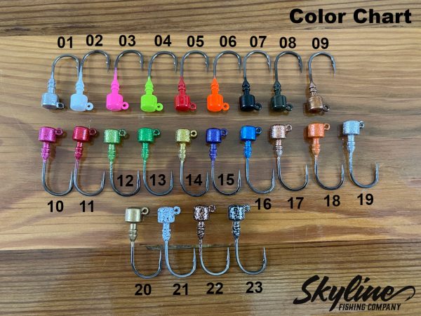 Skyline Powerhouse Ned Jig Head Color Chart