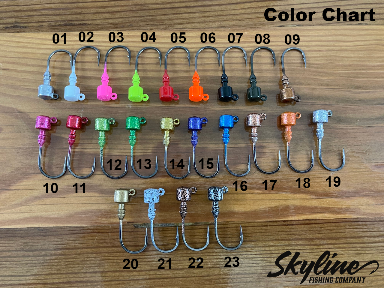 Skyline No Collar Round Head Jig Head - Skyline Fishing Company