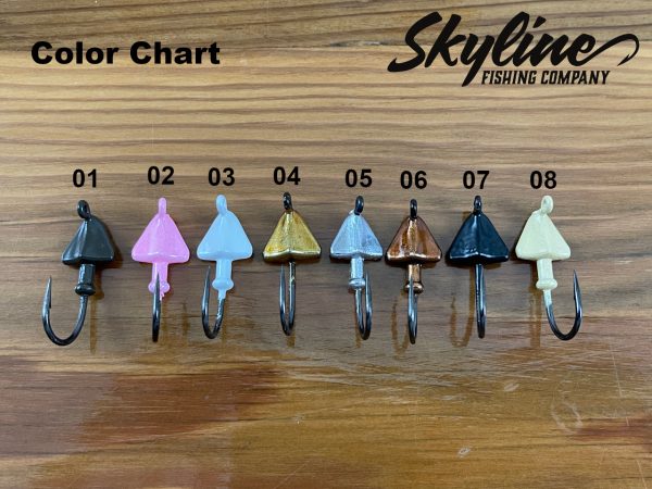 Skyline Crusher Skimmer Bonefish Jig Heads Color Chart